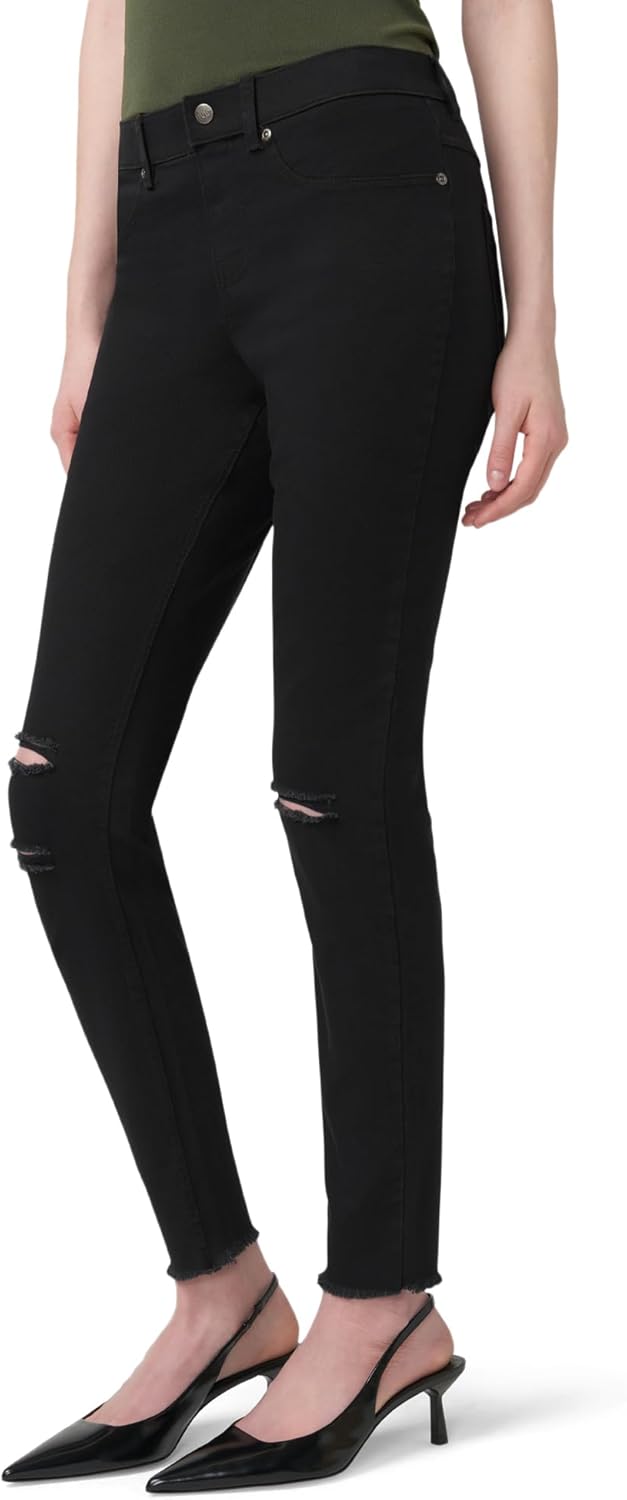 HUE Women’s Ripped Knee Denim Leggings - Comfortable and Flattering High Waist Design - Image 3