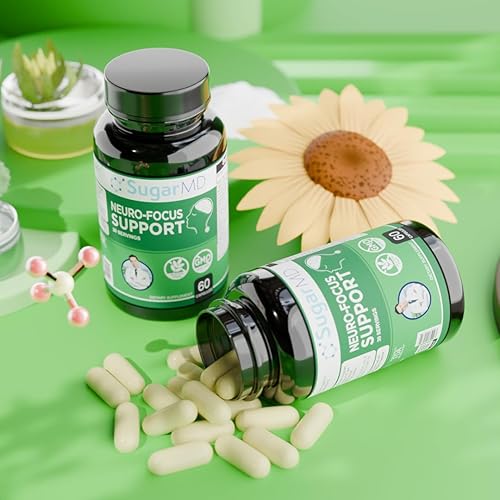 Miniatura 7 de SugarMD Apoyo neuro-Focus - Suplementos de salud cerebral para la memoria - Fórmula de enfoque y claridad de bacopa, ginkgo y bioperina para apoyo