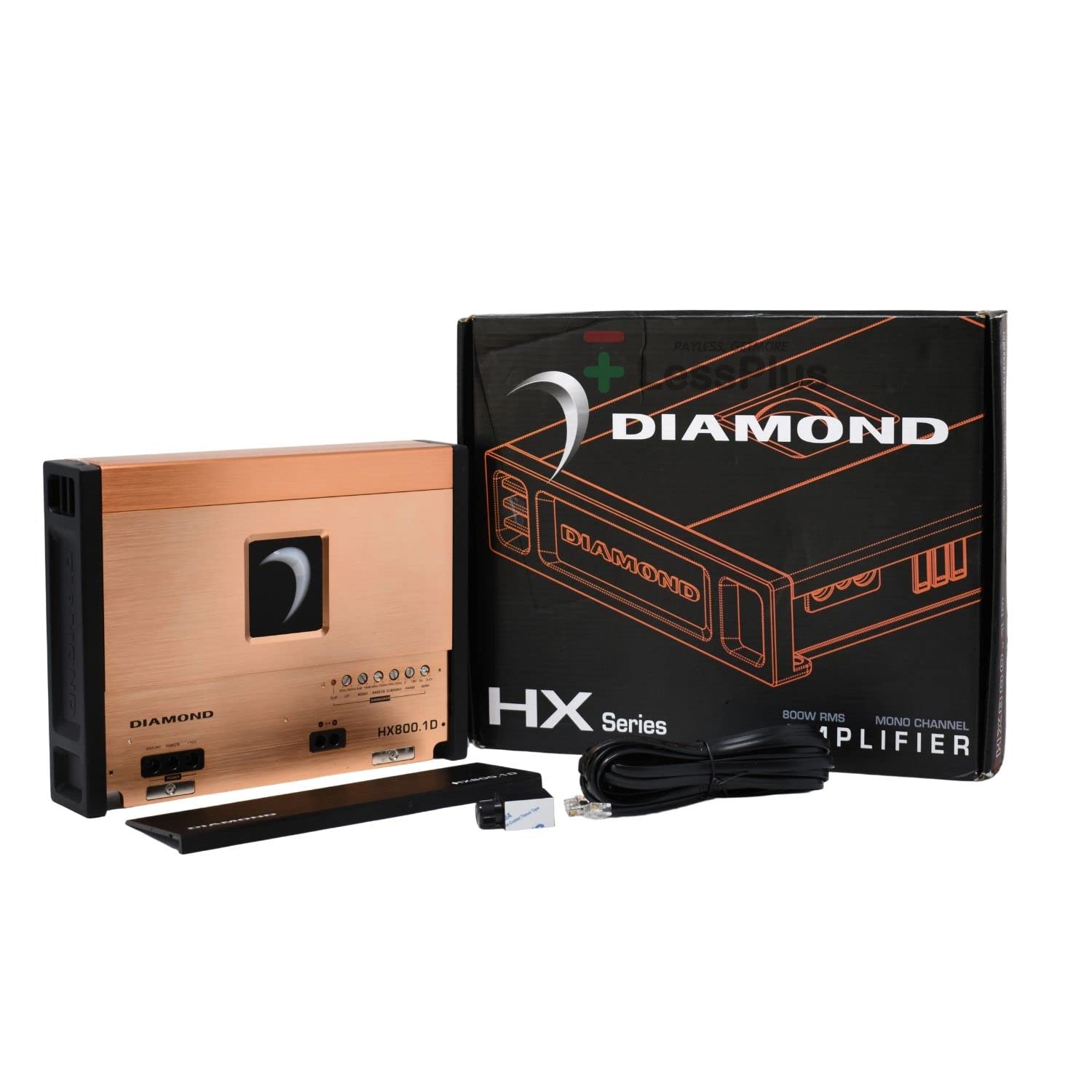 Diamond Audio HX800.1D 800W RMS HEX-Series Class-D Monoblock Amplifier + Free LAB Sticker