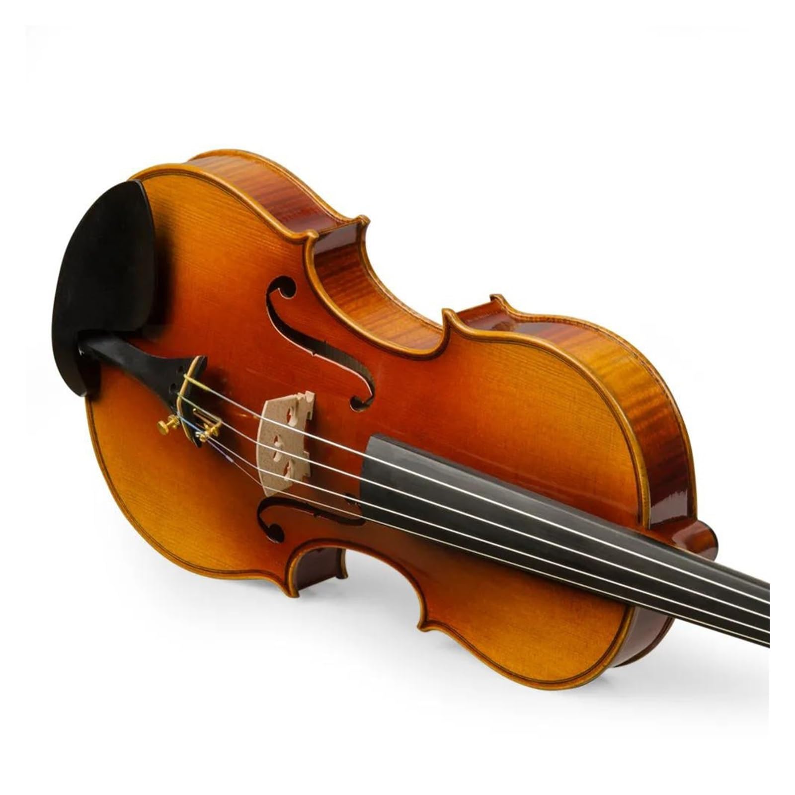 Violín 4/4 Hecho A Mano Con Tapa De Abeto Y Fondo De Arce Y Piezas De Ébano Instrumento De Violín