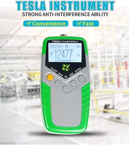 Miniatura 3 de CGOLDENWALL Medidor digital de mano Tesla medidor de alta precisión medidor de gauss de campo magnético digital detector magnético detector de