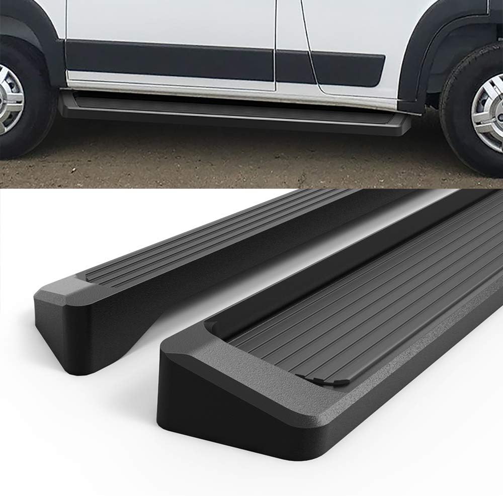 HD Ridez Running Board 6" Black Compatible with Ram ProMaster 2014-2026 Full Size Van 118 inches Wheelbase 3 Door Only (Nerf Bar Side Steps Side Bars)