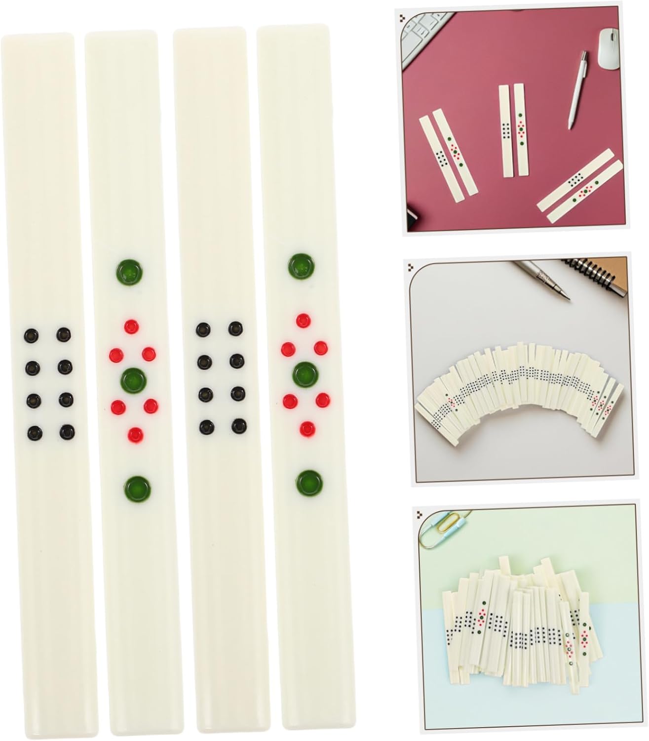 HANABASS Portable Mahjong Scoring Tool Kit 44-Piece Set with Betting Sticks and Accessories for Chinese Mahjong Game Night and Family Play