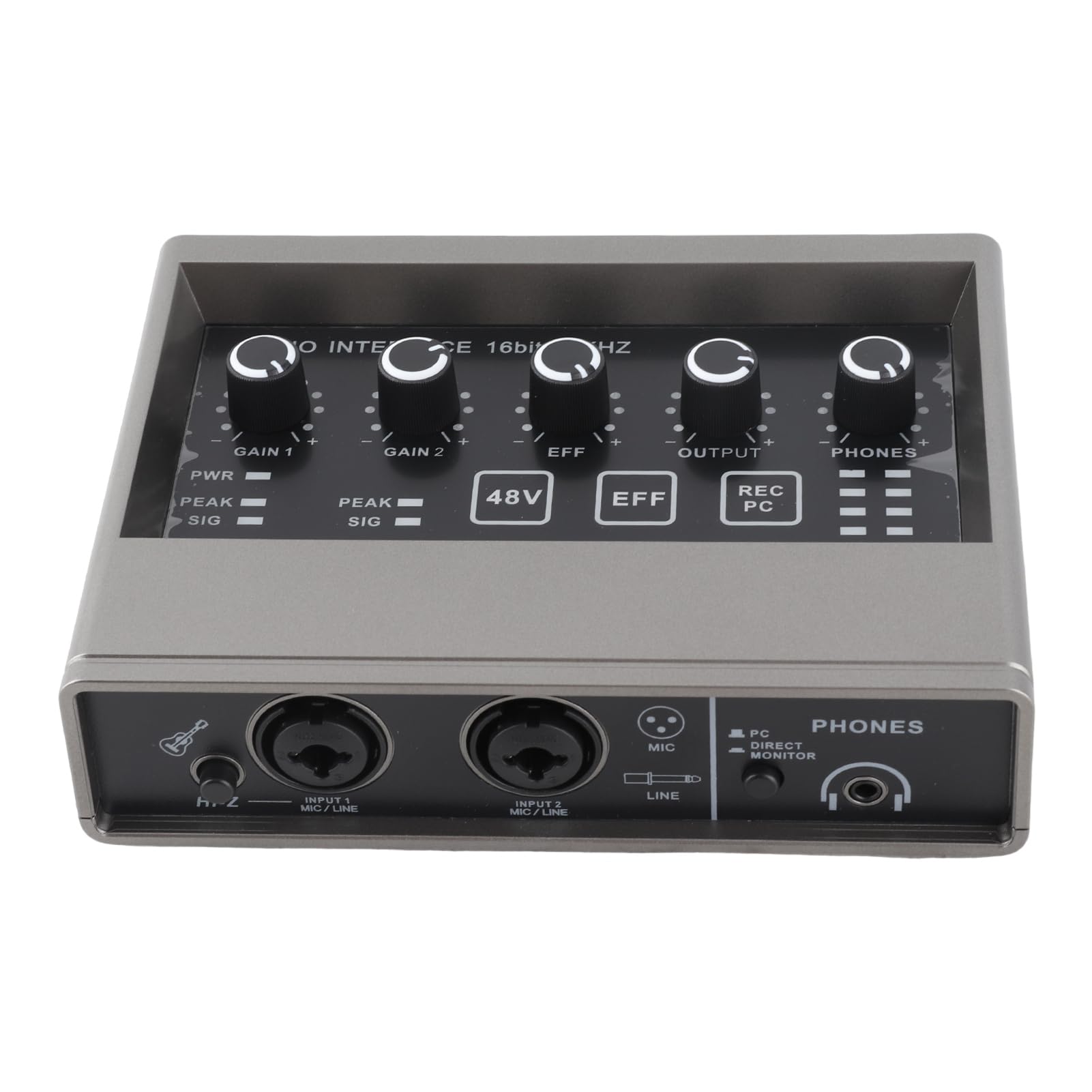 Tarjeta de Sonido en Vivo, HiFi Lossless Sound Noise Reduction DSP Sound Processing Chip USB Tipo C, Audio Mixer para PC Smartphone Live Broadcast