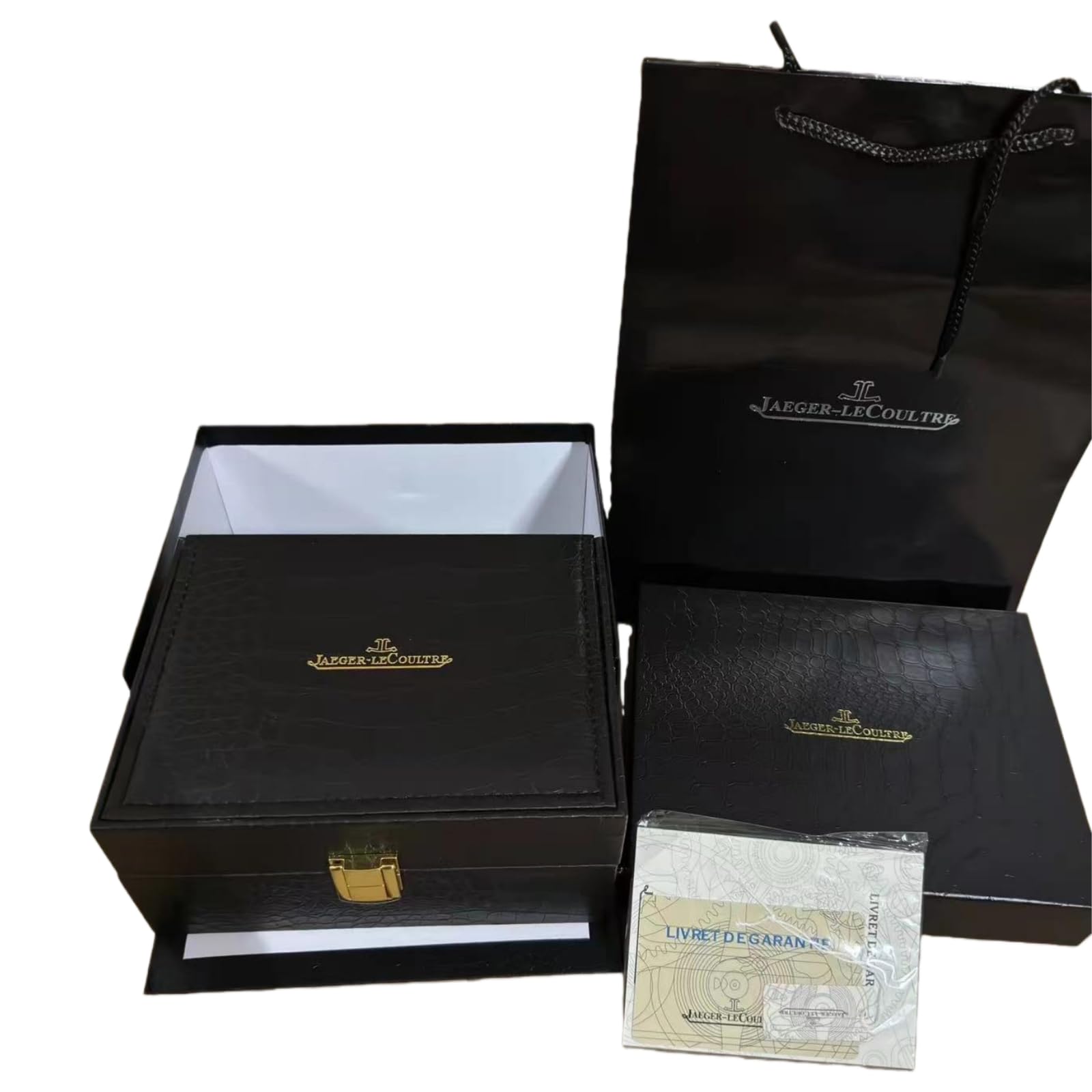 Vetrina Espositrice Orologi Slot Singolo Scatola Rettangolare Nera Cuscino Interno Morbido per Jaeger-LeCoultre