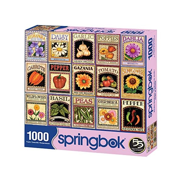 Springbok Puzzles - Garden Goodness - 1000 Piece Jigsaw Puzzle - Large 30 Inches by 24 Inches Puzzle - Made in USA - Unique Cut Interlocking Pieces - Image 3