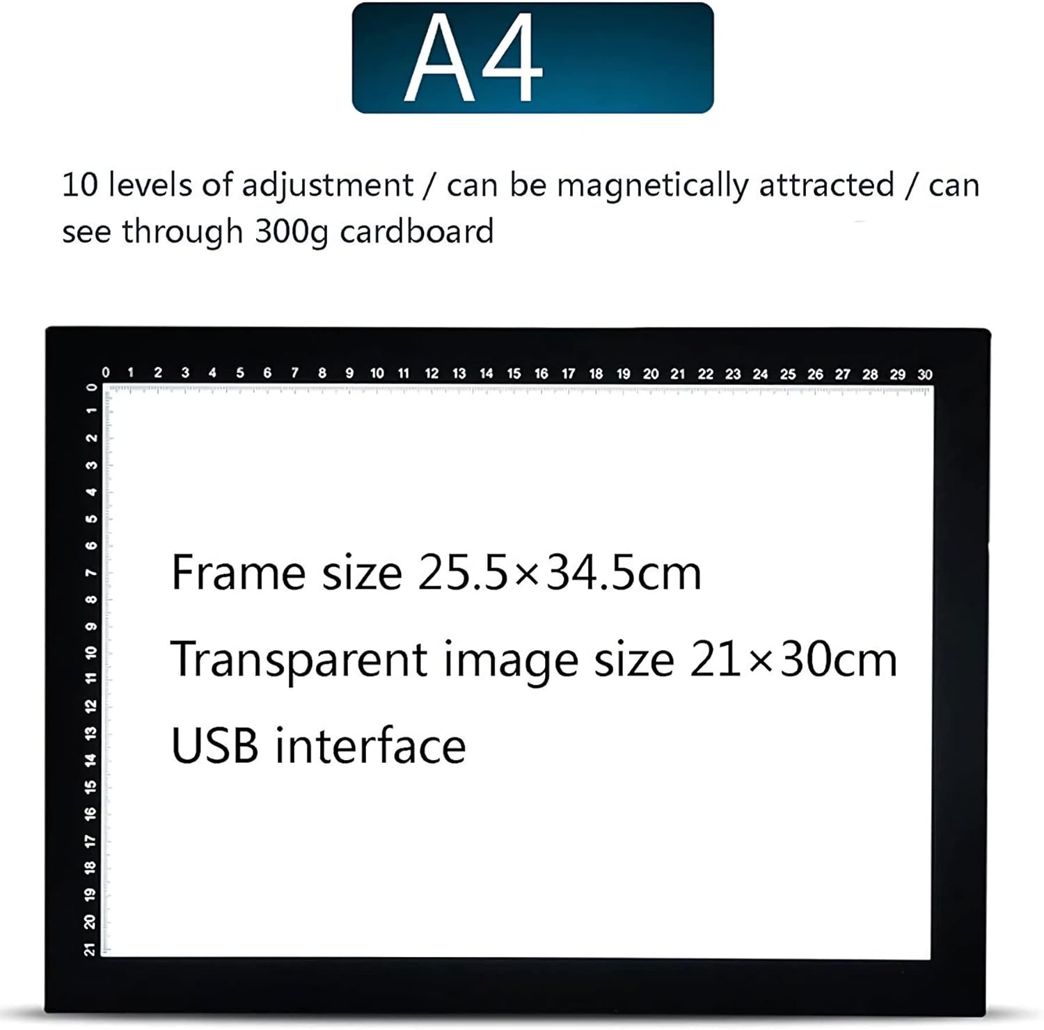 LED Light Pad for Diamond Painting, Ultra-Thin Stepless Dimmable Brightness Magnetic Artcraft Tracing Light Board Apply to Artists Drawing Sketching Animation Designing Stencilling,A4