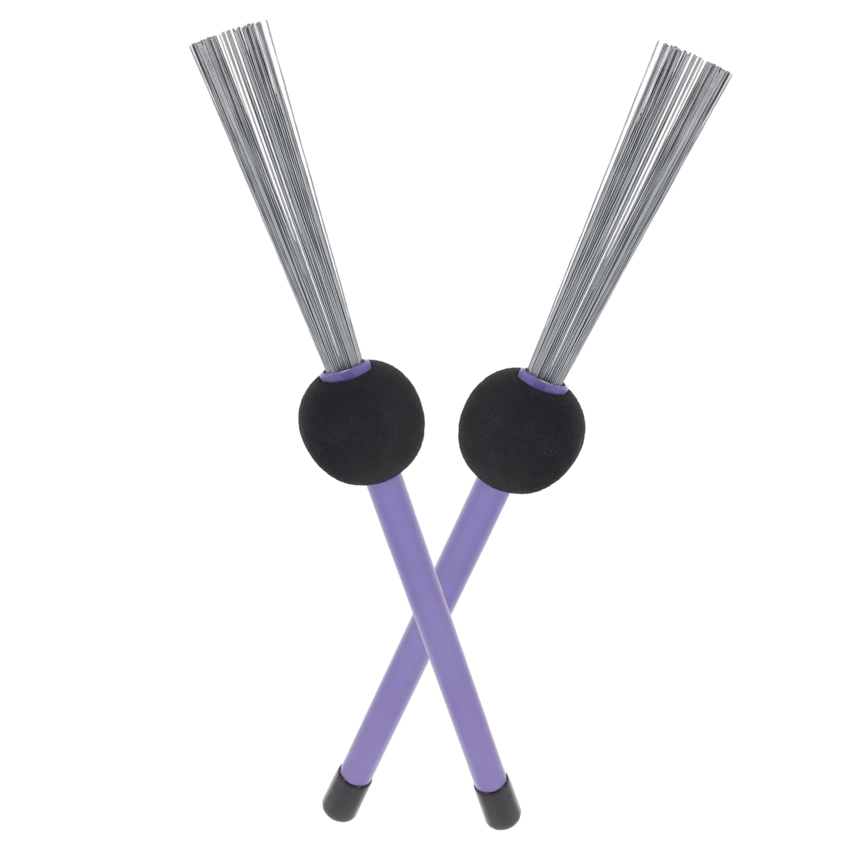 FAVOMOTO 2pcs Steel Wire Brush Drum Accessories Box Drum Wire Brush Set Sticks for Percussion