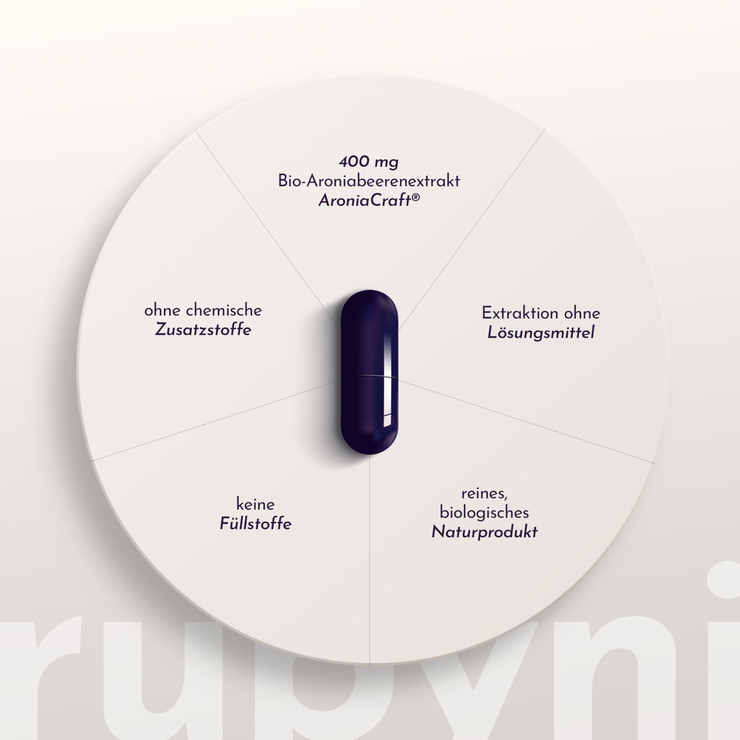 Aronia - 400mg Bio-Aroniabeeren Extrakt pro Kapsel - 60 Kapseln | 44mg Polyphenole + 20mg Anthocyane pro Kapsel - Bio & Vegan - Ohne Zusatzstoffe - Schwarze Apfelbeeren Extrakt