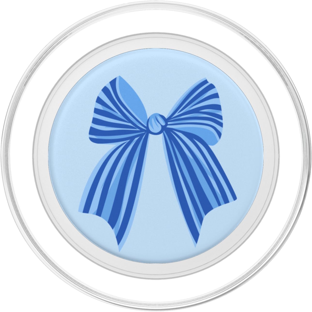 PopSockets Phone Grip – Blue Striped Bow PopSockets PopGrip for MagSafe