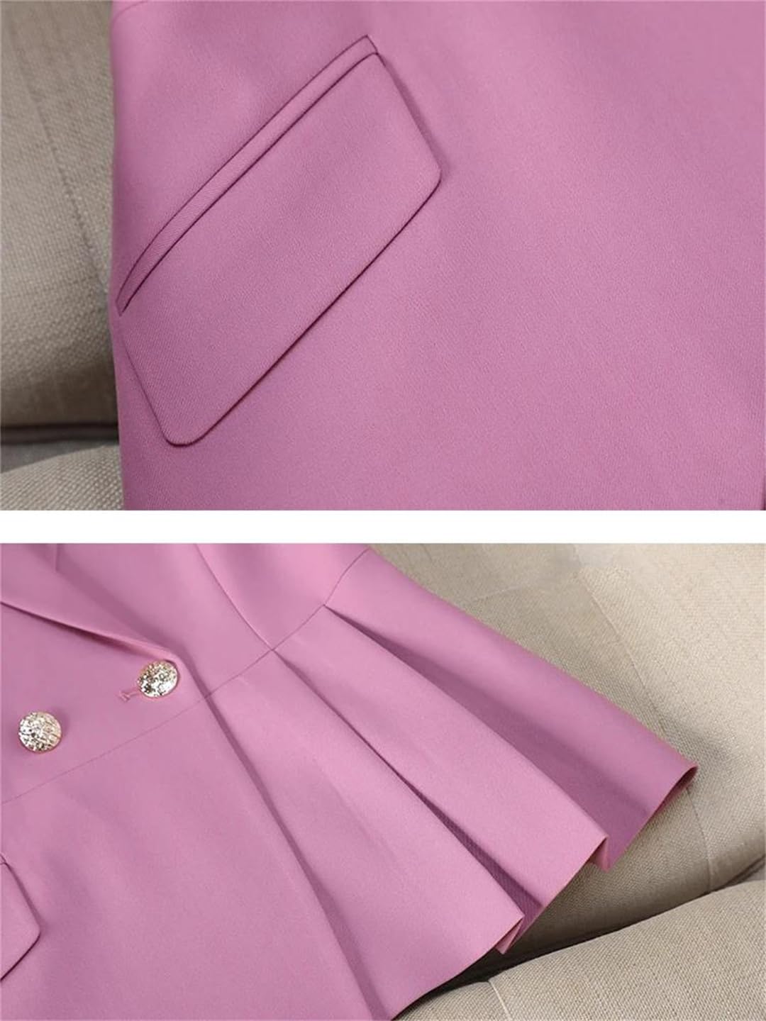 Conjunto de 2 piezas de pantalón elegante para mujer, blazer y pantalones de ajuste a medida, ropa formal para oficina y negocios
