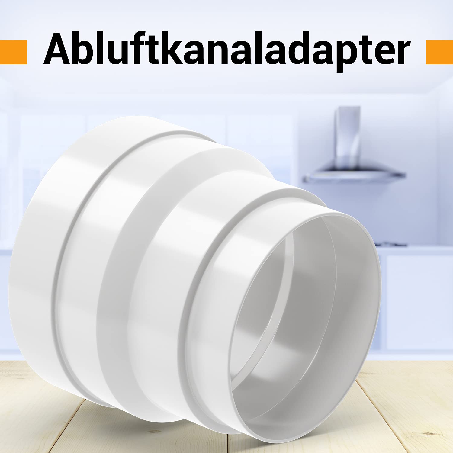 Ventilatorschlauch-Adapter 100mm Für Küchenhaube - ABS Wandflansch, Wasserdicht Für Innenbereich