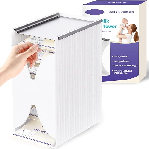 Freeze Organizer and Tower for Breastmilk Storage Bags, First-in First-Out