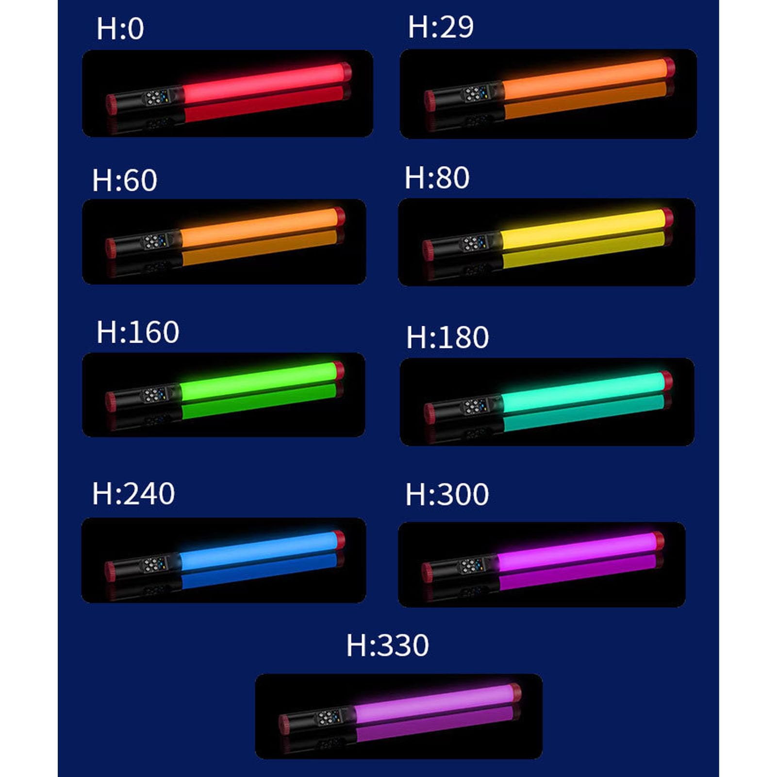 Bacchetta Luminosa Portatile, Bastoncino a LED a LED RGB a Colori con Telecomando, 3000K-6000K, con Batteria Ricaricabile da 3000 MAh