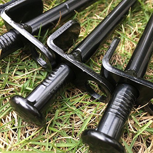 Tent Stakes Heavy Duty, BareFour 8-Inch Camping Stakes，4-Pack Forged Steel Tent Pegs Unbreakable and Inflexible - Available in Rocky Place Dessert Snowfield and Grassland - Thumbnail 4