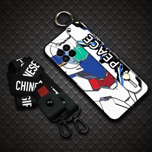 Phone Case Compatible with Huawei Nova14 Lite/Vitality Edition, Design Ring Cartoon Waterproof Wrist Strap Durable Dirt-resistan
