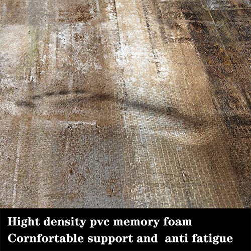 Brillistar Kitchen Mat 2 Pcs Brown Kitchen Rugs And Mats Abstract Art Cushioned Anti-Fatigue Kitchen Rugs 17.3"X47.3"+17.3"X29.5" Kitchen Decor Non-Slip Kitchen Rug Set For Kitchen Floor #TOP2