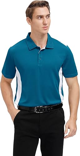 Miniatura 4 de Corna Men's Golf Shirts Moisture Wicking Dry Fit Performance Polo Shirt Quick Dry Short-Sleeve Casual Polo Shirt for Men
