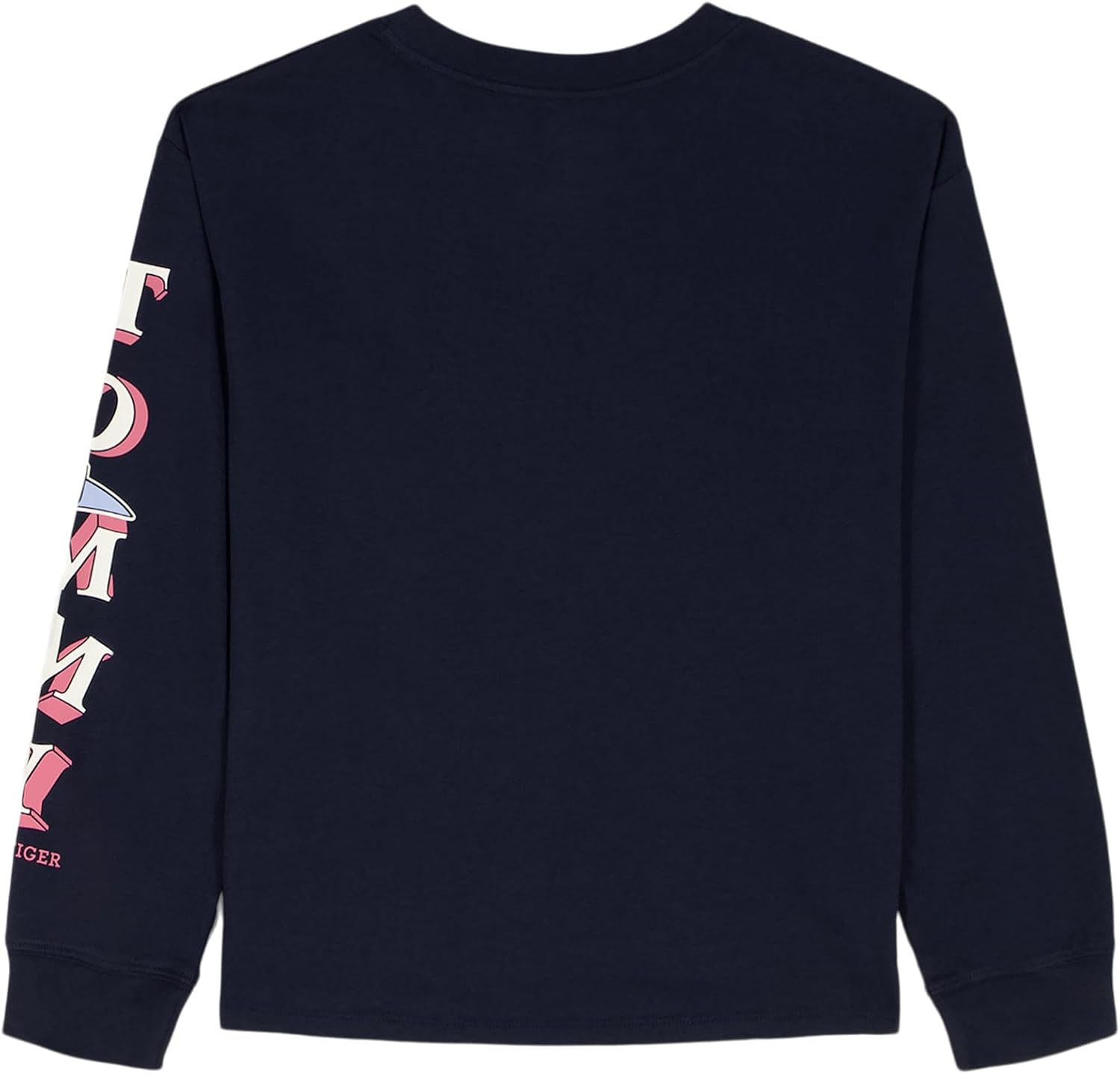 Tommy Hilfiger Girls Long Sleeve Logo Graphic Crew Neck T-Shirt - Image 3