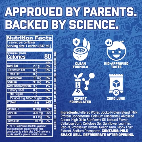 Image of Jocko Fuel Warrior Kid Grass Fed Protein Shake, Strawberry 8.25oz | 12 Pack