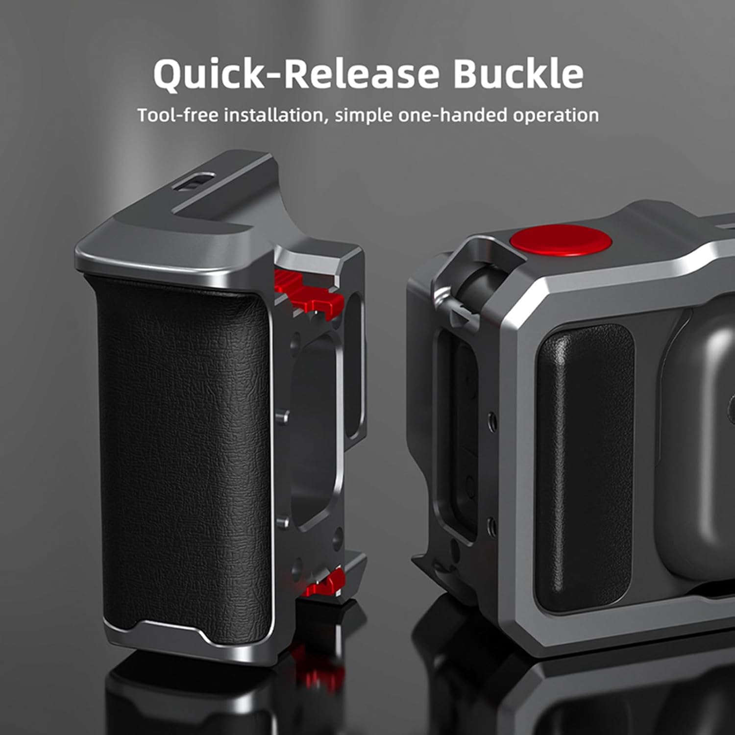 Street Grip Kit with Metal Rabbit Cage for Insta360 GO Ultra Camera Accessories, Camera Cage Grip Holder Set with Cold Shoe for Video, Light, Microphone