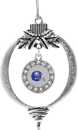 Miniatura 255 de Inspired Silver - My Vintage Initials - Adorno con dije de letra V - Adornos navideños de círculo plateado con joyas de circonita cúbica