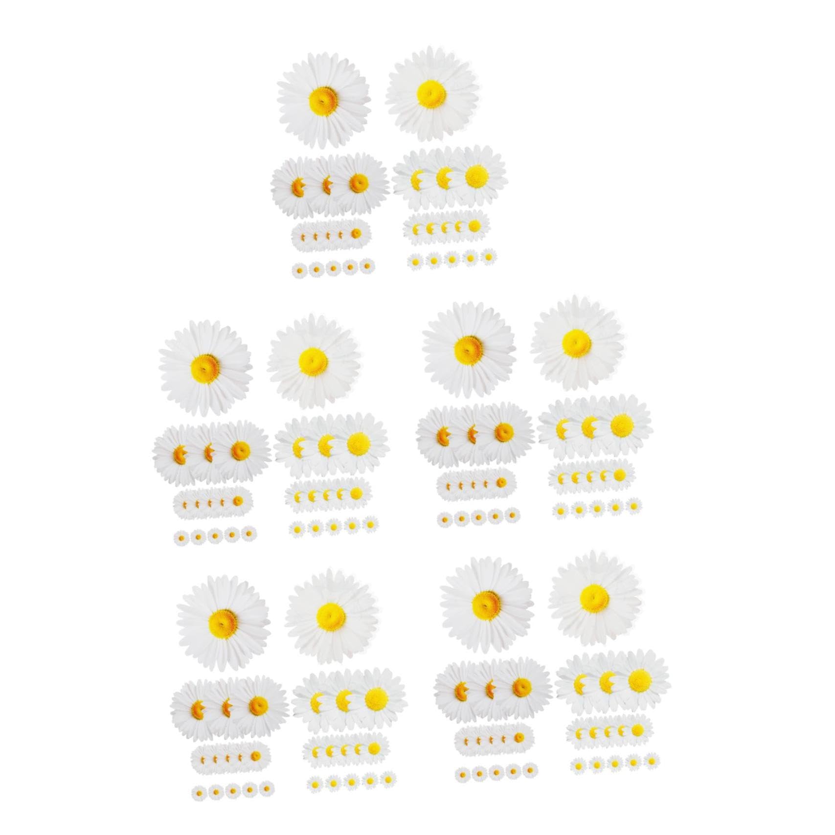 TOYANDONA 5piezas Pegatina Decorativa De Pared Diseño De Flores De Margarita Calcomanía Autoadhesiva Para Decoración De Salón y Habitaciones Para Superficies Lisas