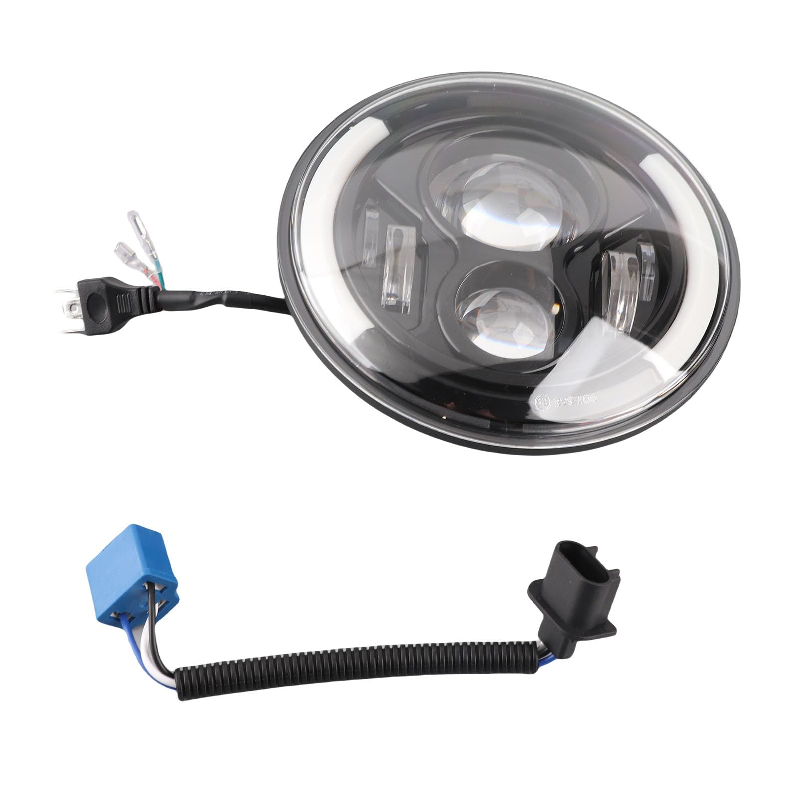 Duokon Car LED Angel Eye Light, 150W 7 Pollici Round High/Low Beam Fari Day Running Light DRL Indicatore di direzione Light Lamp
