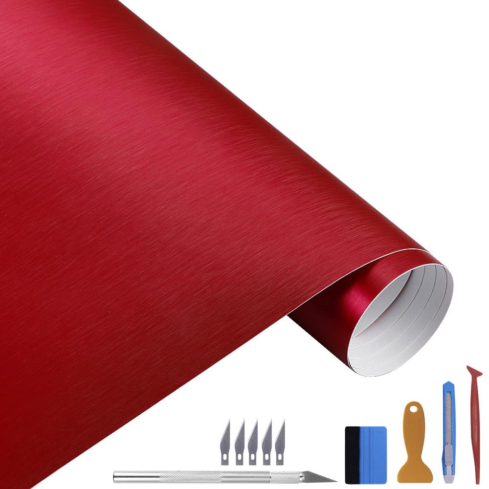 NewL 30 cm x 150 cm negro cepillado de acero inoxidable metálico película de envoltura de vinilo mate cromado cepillado para coche, hoja de pegatina para muebles de ordenador portátil de motor (negro) — view 13