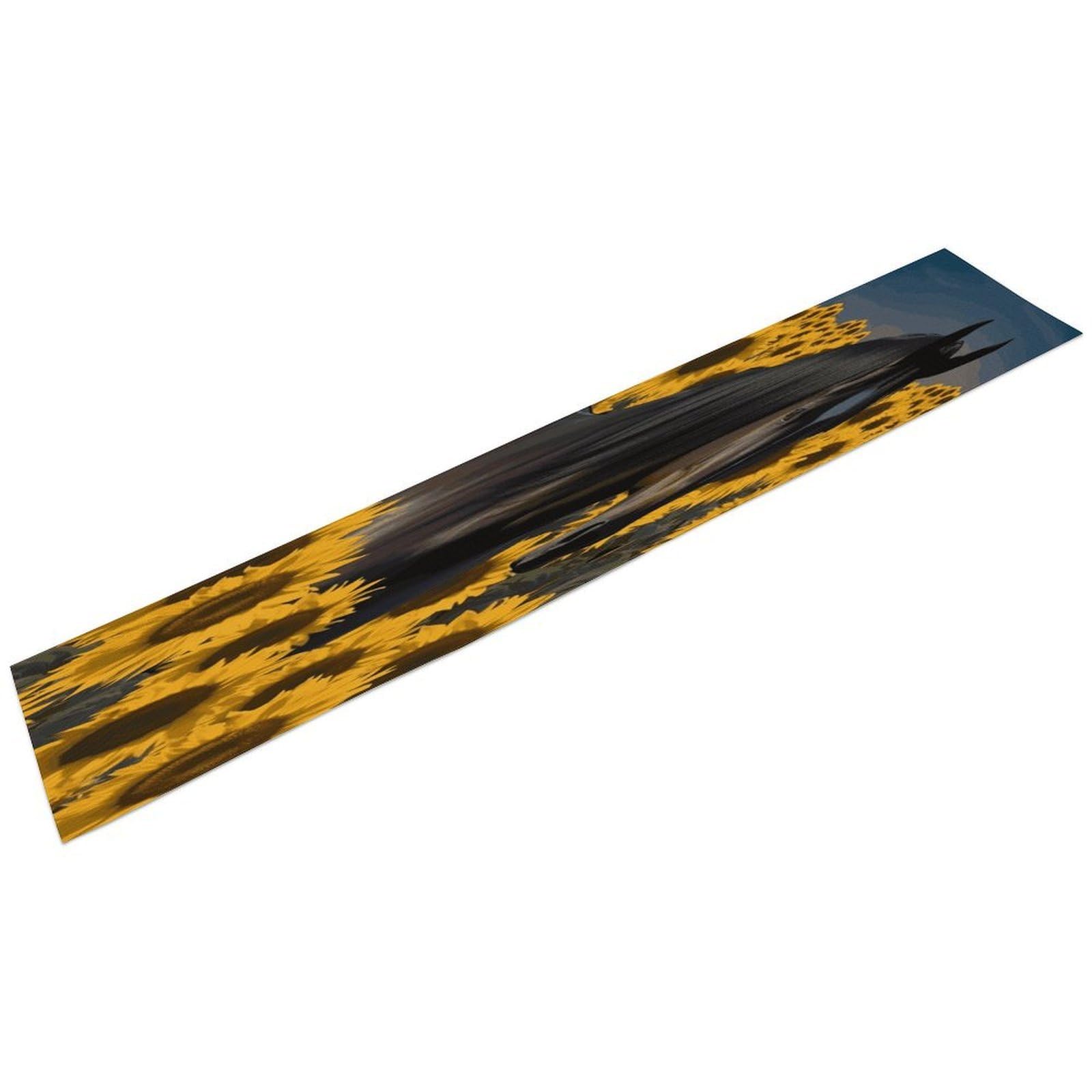 Btcowzrv Style Dark Horse Under The Sunflowers Linen Table Runner 72.4 Inches Long, Machine Washable Table Runner For Party Kitchen Dining Table Coffee Holiday Party Decor, 13.4"X72.4"