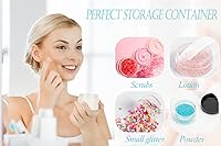 Vista 41 de Contenedores de cosméticos con tapas, tarros de loción de plástico, tarros para muestras, con tapa rosa, 0.2 oz, 25 unidades, Tarro de 10 gramos.