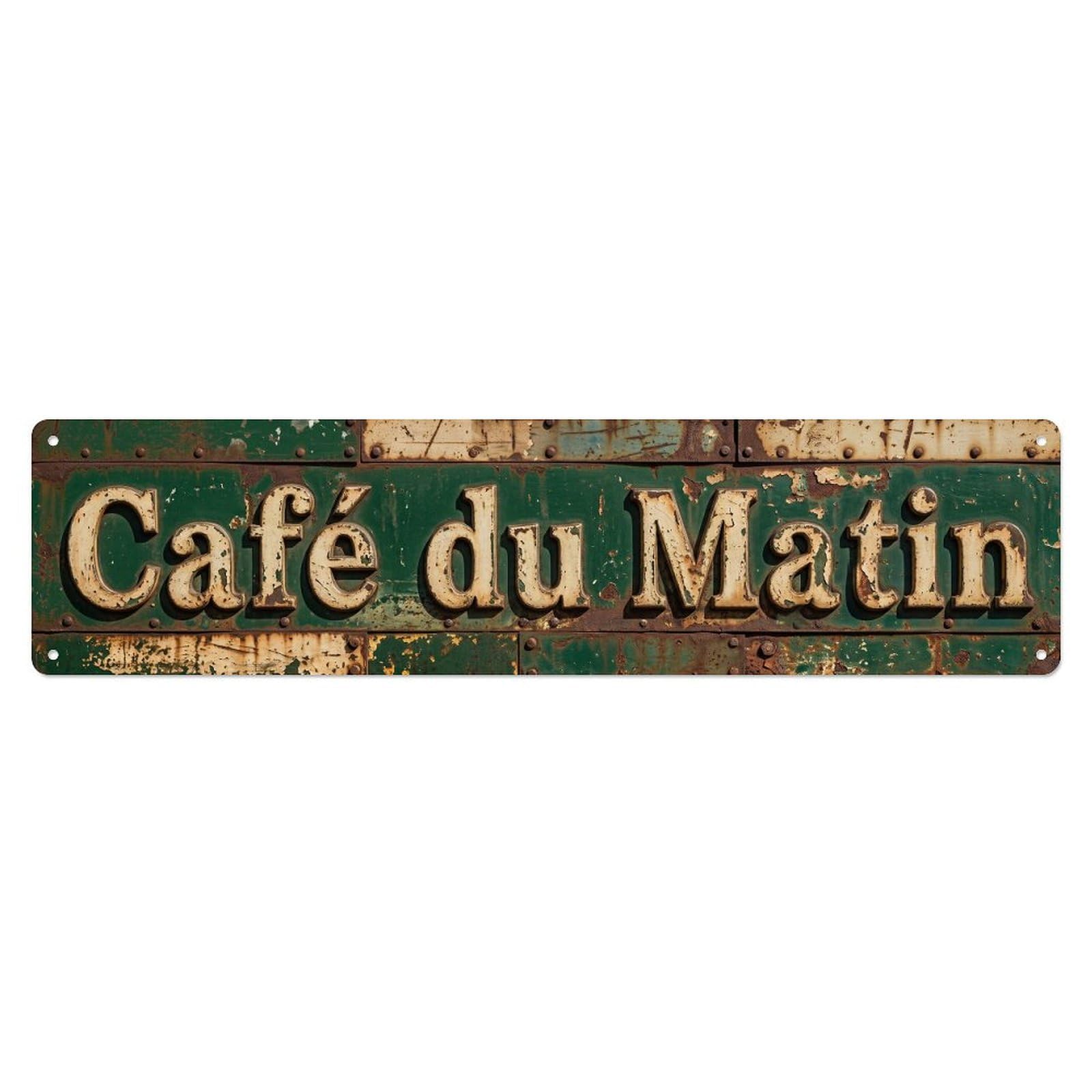 Olhnbad 4X16inch(10X40cm) Morning Coffee Bistro Metal Tin Sign