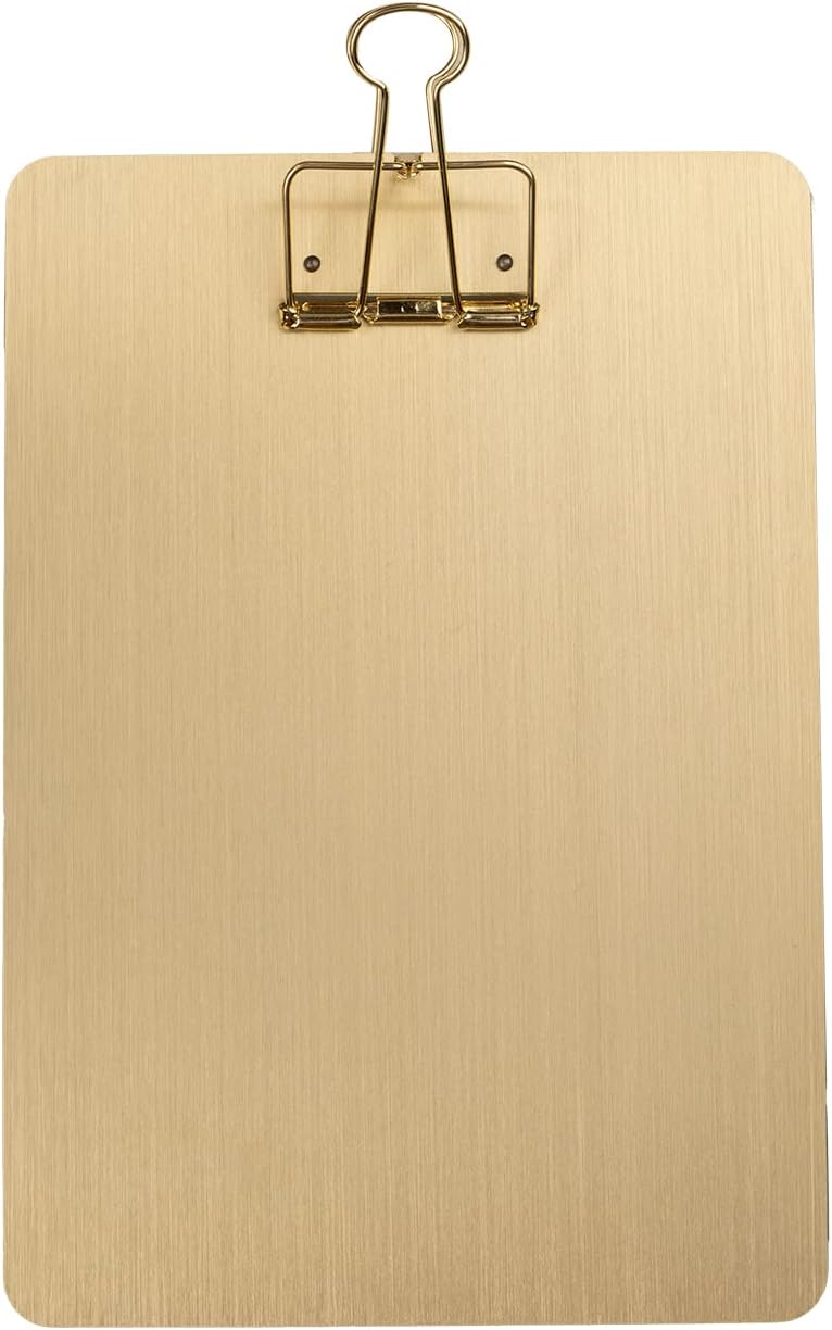 SIRMEDAL Gold Clipboard, Fashion Design A5 Size Memo Clipboards for Students, Kid, Women, Office, Home, Mini Clipboard Size 6" x 9"