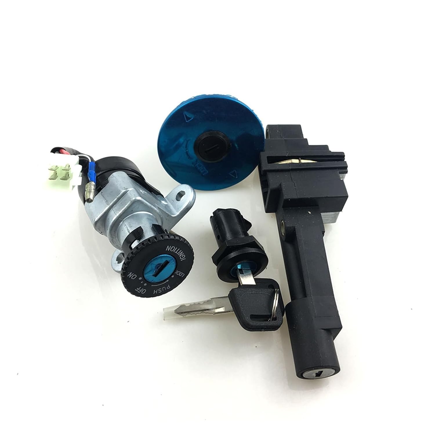 BEUTEE Compatible with Jog 3KJ 5BM 50 Ignition Switch Lock Switch Set Motorcycle Seat Lock Scooter Jog Key Kit