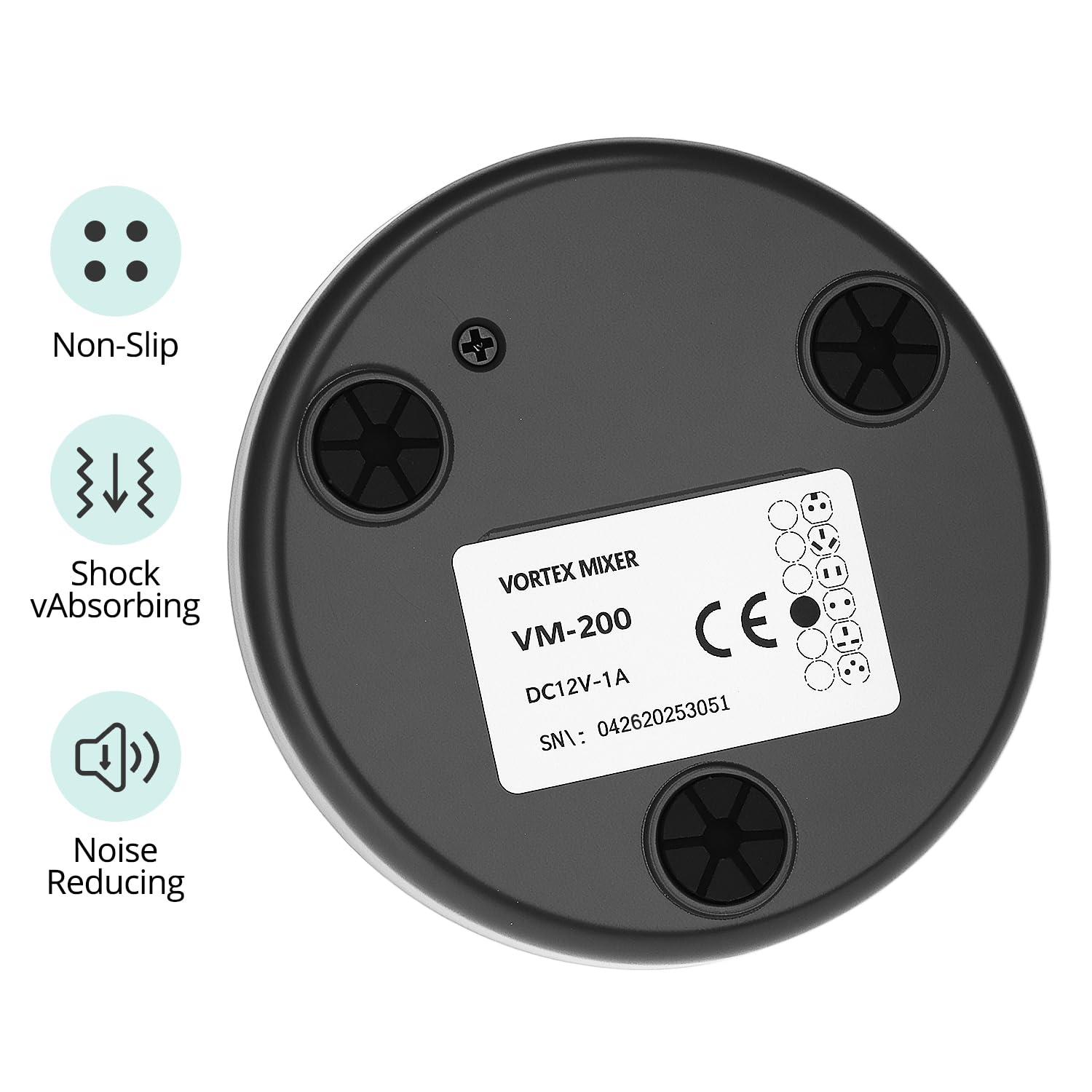 QWORK® Mini Mezclador Vortex 2000 rpm Función Táctil para Tubos Laboratorio, Pinturas Acrílicas y Esmalte de Uñas - Capacidad hasta 50ml
