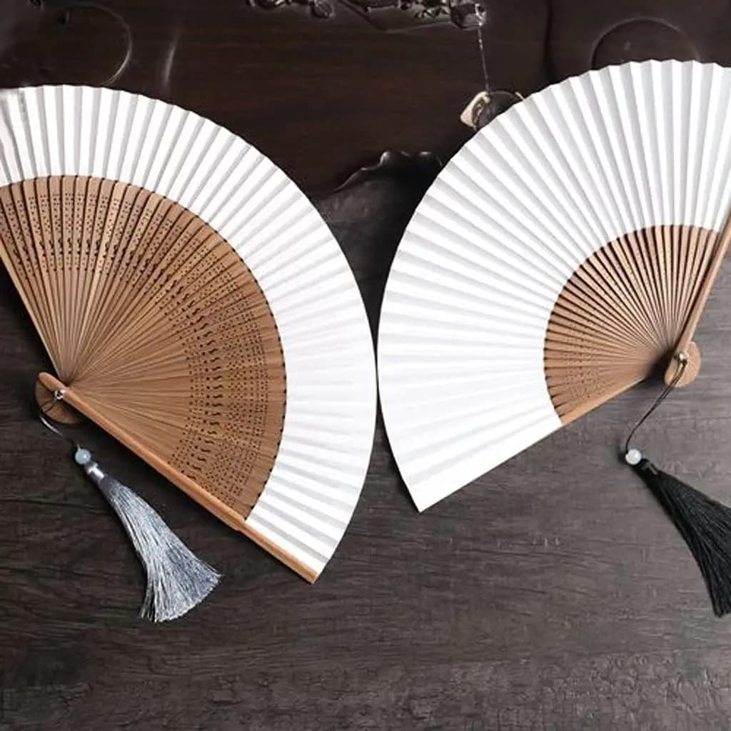 Abanico Plegable Abanico Plegable De Decoración Estilo Japonés, Papel Doble Cara, Abanicos Mano Portátiles Elegante Ventilador Manual(B)