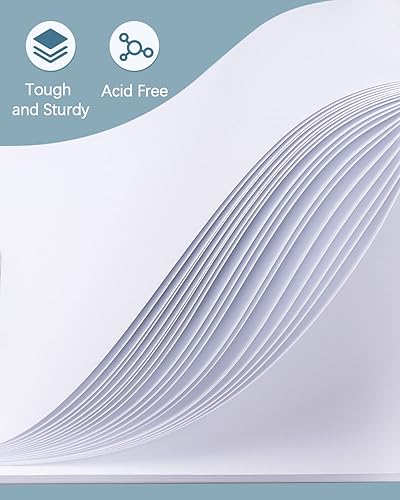 Miniatura 10 de Papel de cartulina negro de 8.5 x 11 pulgadas, 108 hojas de 6.35 oz, papel de construcción pesado para hacer tarjetas, impresión, manualidades,