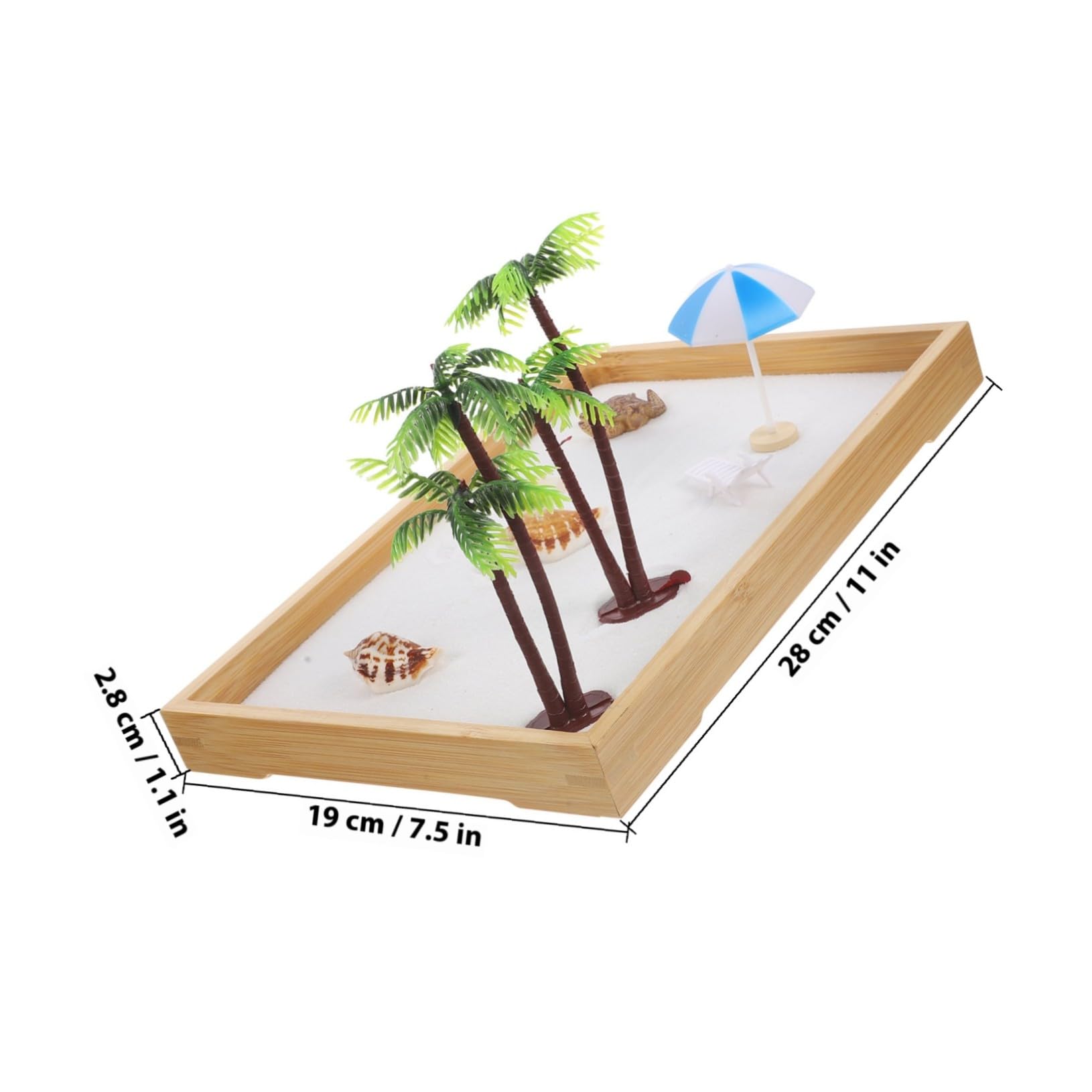 Künstliche Strandszene Sanddeko Satz aus Robustem Material für Wohndekoration Zimmer Zen Garten Miniatur Ozean Sandkasten zur Entspannung