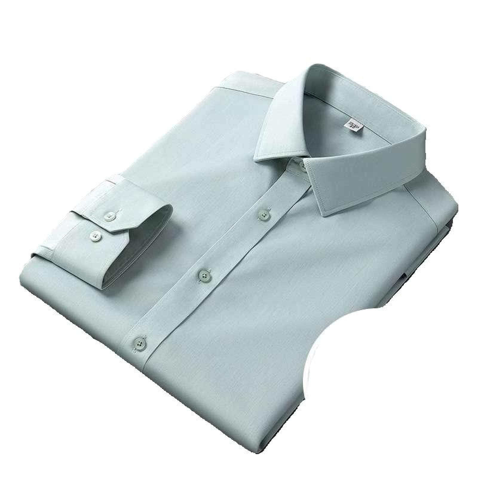 Herren-Baumwoll-Langarmhemd, Klassische, Solide, Schmale Passform, Bügelfreie Hemden, Herren-Business-Hemden, Atmungsaktive Cardigan-Oberteile Für Party, Hochzeit, Smoking-Hemden, Bohnengrü