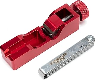 Qagea Universal Spark Plug Gap Tool with Feeler Gauge Compatible with Most 10mm 12mm 14mm 16mm Spark Plugs (Red)