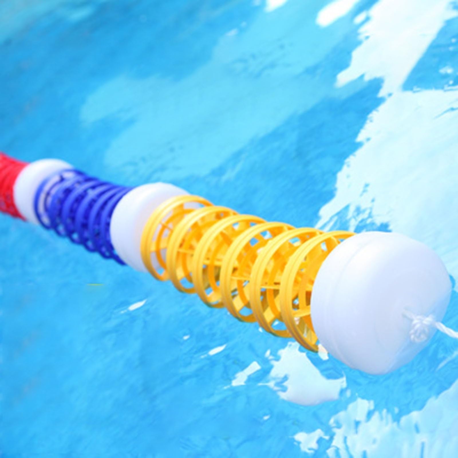 NICPETTwisted Queue Rope Barrier 3/6/10/16/20/26/33 Ft Pool Rope Floats Kits, Anti-UV Floating Leash with Stainless Steel Hooks, for Swimming Pools Equipment to Divide Swim Race Lanes