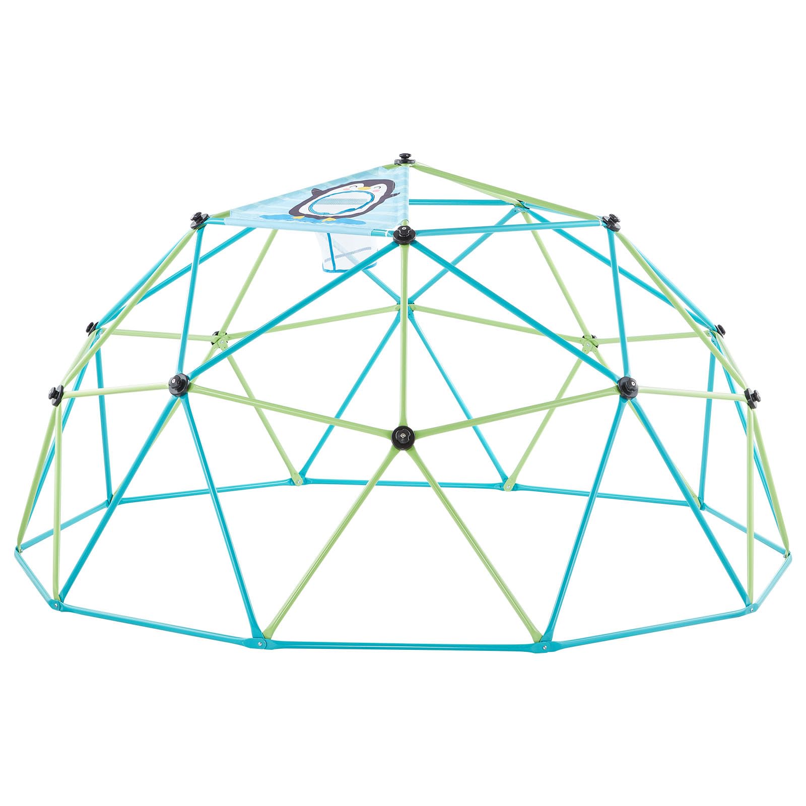 VEVOR Struttura da Arrampicata Geometrica a Cupola Larghezza 305 cm con Palloni da Basket, Carico 453 kg, Attrezzatura da Arrampicata per Bambini dai 3 ai 10 Anni, Parco Giochi Giardino