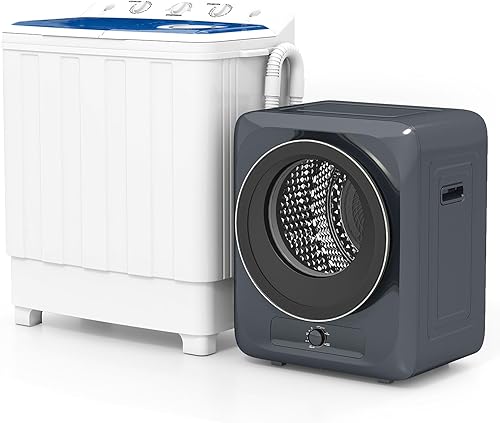 Auertech Combo de lavadora y secadora portátil, lavadora de doble tina de 28 libras, secadora de ropa compacta de 1.5 pies cúbicos, lavadora y