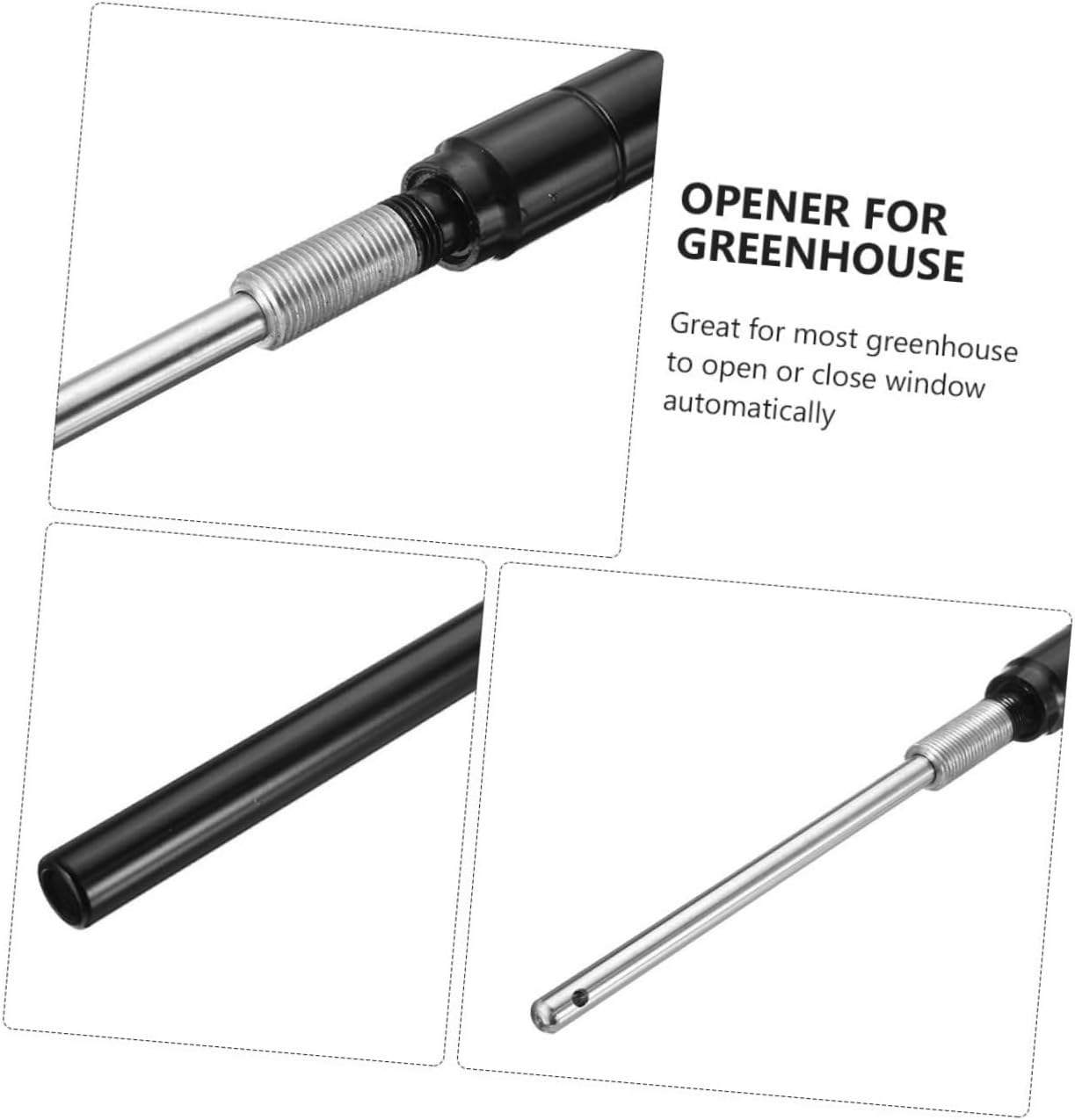 Steel Automatic Vent Stainless Opener Black Pole Greenhouse Window