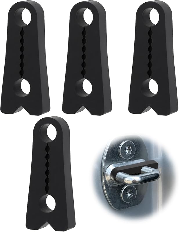 Amortecedores de ruído para fechadura de porta Sinbana em silicone com dentes antiderrapantes – 8 unidades