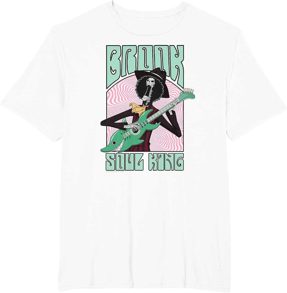One Piece Anime Soul King Brook Groovy Guitar Concert T-Shirt