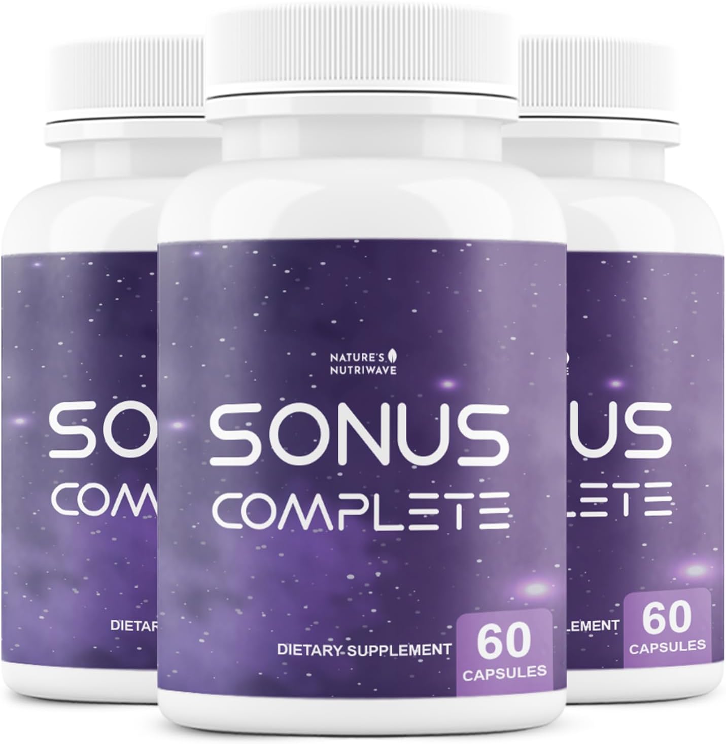 Sonus Complete – Natural Daily Formula with Vitamin C, B6, B12 & Folic Acid – Non-GMO, Easy to Use, GMP Certified – 60 Capsules, 3 Month Supply