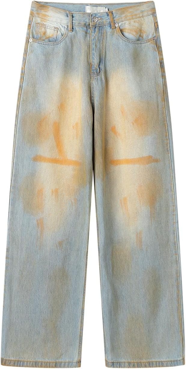 Unisex Y2K Baggy Jeans Loose Fit Ripped Distressed Jean Relaxed Skateboard Denim Pants with Holes