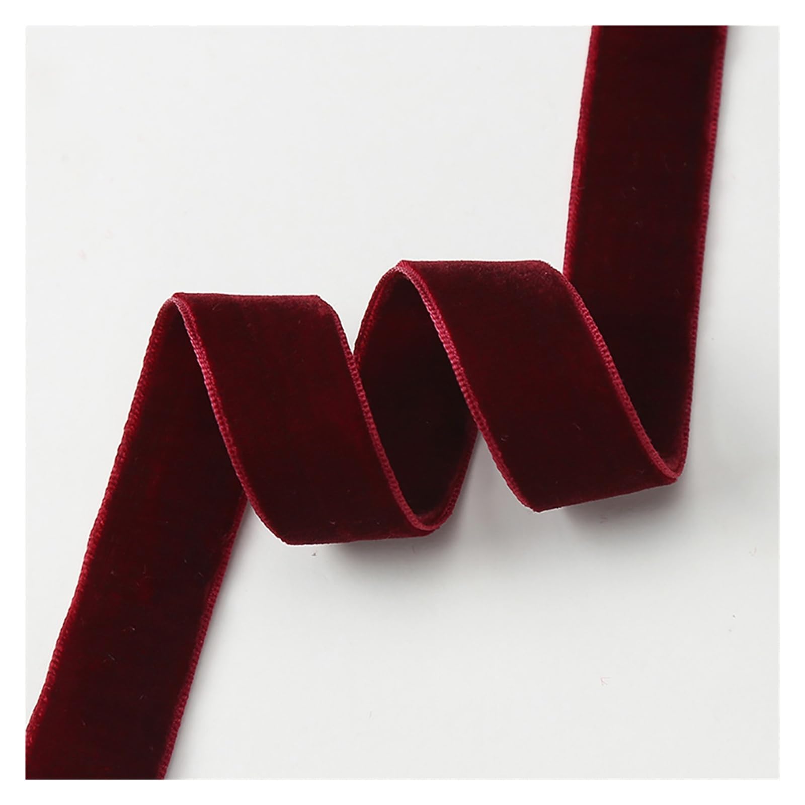 2 Stück Doppelseitiges Beflockungsband Samtband Farbe Für Haushalt Wohnen | Doppelseitiges Samtband for Bekleidungszubehör, Gurtband und Spitze(Red)