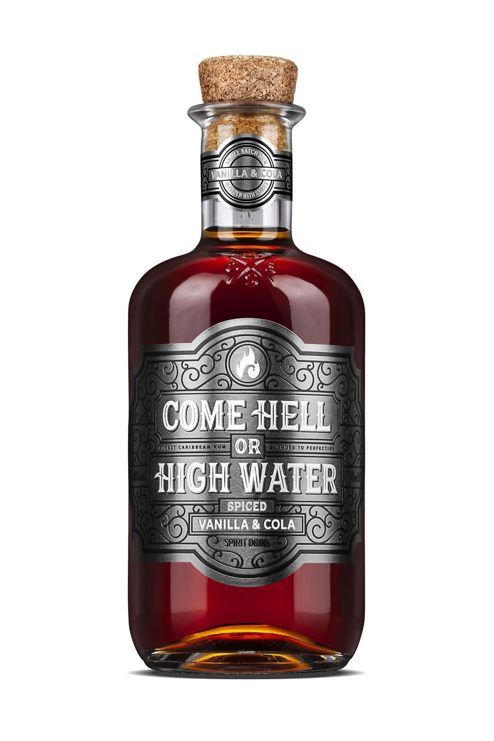 Come Hell or High Water Spiced Rum – 70 cl, 38% Vol. – Rum mit Vanille- und Cola-Aromen – Dunkel und Aromatisch – Köstlich in Mixgetränken oder klassischen Cocktails